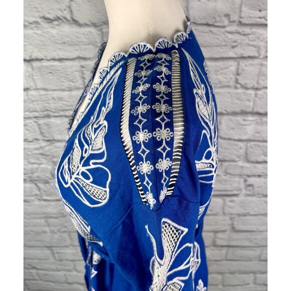 JOHNNY WAS JADE Women's Blue Divine Oasis Jodie Easy Eyelet Jacket NWT XS - Picture 5 of 8